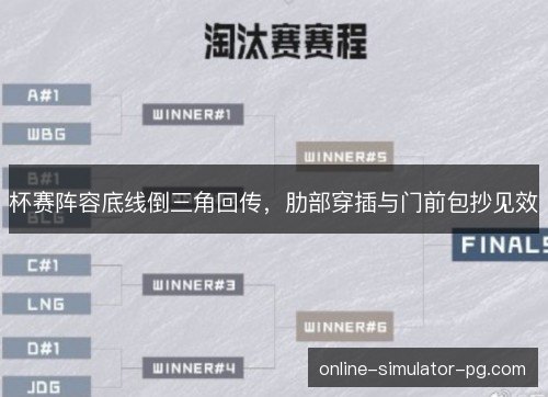 杯赛阵容底线倒三角回传，肋部穿插与门前包抄见效